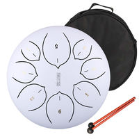 Hluru – tambour à langue en acier 8 Note 10 pouces, tambour à main, Instruments de musique pour enfants, Instrument à Percussion avec sac de tambour THL8-10