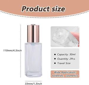Botella de Perfume de Vidrio Grueso Transparente de 50 ml, con Fondo Plano, Tapa Plateada Mate, Pulverizador con Bomba, Impresión de Pantalla y Logotipo Personalizado, OEM de Lujo - Product Image 2