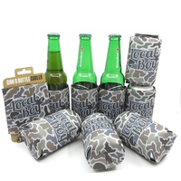 Sac isotherme promotionnel en néoprène de 12 oz couleur unie avec manchon de bouteille de boisson imprimé par sublimation pour la bière