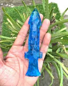 Couteau en verre bleu de qualité supérieure, inspiré du cristal, lame fantastique, couteau de collection unique pour la décoration de la maison et les cadeaux, de 3 à 6,5 pouces - Product Image 3