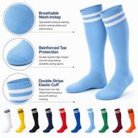 Chaussettes de football OEM montantes en nylon/coton tricoté, couleurs personnalisées, logo respirant, pour hommes, idéales pour l'été