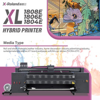 Imprimante hybride éco-solvant stable grand format, traceur jet d'encre multi-supports, machine d'impression hybride pour l'impression sur film PVC