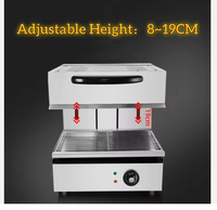 Grill électrique professionnel en acier inoxydable pour pita, salamandre, haute efficacité, nettoyage facile, barbecue intérieur sans fumée à surface plate