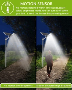 All in One Solar LED Street Light with <b>PIR</b> <b>Sensor</b> 400W 500W Dusk to Dawn IP67 Waterproof Remote for <b>Outdoor</b> Area Lighting - Product Image 5