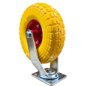 10 Zoll 4.10/3.50-4 pannensichere PU-Schaum-Lenkrollen, hochbelastbare Polyurethan-Reifen mit Stahlfelge für Werkzeugwagen / Trolley - Product Image 1