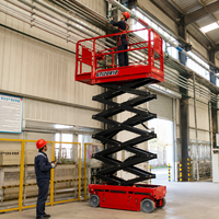 Plateforme élévatrice à ciseaux électrique autopropulsée de 8 m de hauteur de travail, 450 kg, hauteur de plateforme de 6 m pour l'entretien des entrepôts et des usines