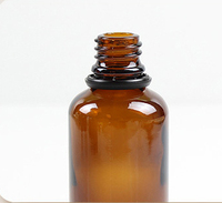 Vente en gros de flacons en verre cosmétiques et d'huiles essentielles de luxe JINHUA de 50 ml, couleur ambre, avec compte-gouttes, estampage à chaud, forme ronde, Shandong, Chine