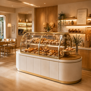 Vetrina Espositiva per Pasticceria Personalizzata, Ecologica, Resistente, Impermeabile, con Illuminazione LED, Autoportante, per Caffetterie e Negozi di Lusso - Product Image 3