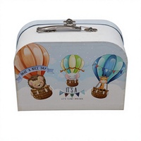Maßgefertigte Pappkoffer-Box mit Metallgriff Papierkoffer Kinderspielzeug-Aufbewahrungsbox Dekorative Geschenkbox mit Verschluss