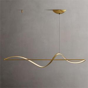 Nueva línea minimalista lámpara contemporánea comedor metal onda nórdica luces colgantes - Product Image 3