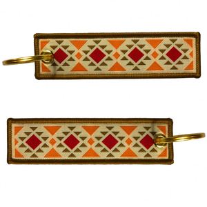 OEM <b>Custom</b> Metal <b>Keychain</b> with Red Embroidery Remove Air Aviation Tagged Embroidery <b>Keychain</b> Promotional Carabiners & Keychains - Product Image 2