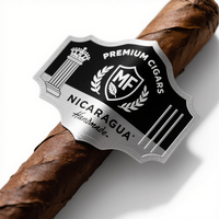 Étiquettes de cigares personnalisées de l'entreprise Sticker Company, étiquettes de bande de cigare personnalisées en relief 3D dorées