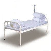 Lit d'hôpital économique pour soins à domicile, cadre en tube d'acier de 1,5 mm, capacité de 240 kg, matelas, garantie de 3 ans, utilisation en clinique et en salle d'hôpital en Afrique