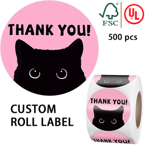 Étiquettes autocollantes personnalisées en vinyle imperméable avec logo imprimé pour emballage promotionnel, vente au détail, réduction et liquidation - Product Image 1