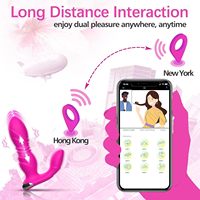 Vibrateur G-Spot Portable en Silicone Étanche avec 9 Modes de Poussée et 9 Modes de Vibration, Contrôle par Application, Jouet Sexuel pour Femme - Offre Spéciale