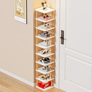 رف أحذية خشبي بسيط قابل للتكديس لغرفة النوم وغرفة المعيشة والفندق وصالة الألعاب الرياضية أثاث منزلي-بيع بالجملة من المصنع - Product Image 2