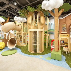 Turnkey Solid Wood Treehouse Soft Play Furniture Fitout Custom Build for Mall FEC Play Cafe Preschool Venue - Product Image 1