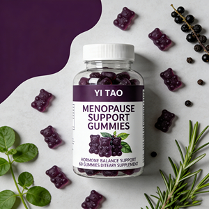 Gomitas de apoyo para la menopausia, que contienen extractos de fruta de pimienta negra y raíz de cúrcuma, para aliviar las descargas de calor y regular las hormonas. - Product Image 4