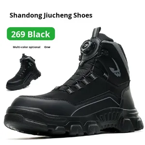 Men's High-Top Ultra-Fine Fiber <b>Work</b> <b>Boots</b> New Anti-Scratch Anti-Puncture Safety <b>Boots</b> Smart Button Water-Resistant Industrial - Product Image 3