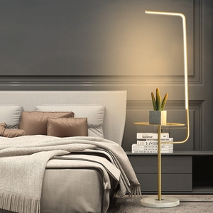 Minimaliste nordique Chambre Lampes Modernes pour <span class=keywords><strong>Salon</strong></span> Hôtel <span class=keywords><strong>Led</strong></span> Arc avec Coin de Table Debout Décoration Lampadaire - Product Image 2