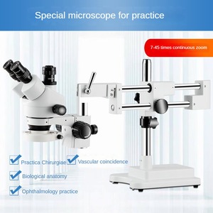 Microscopio Stereoscopico Trinoculare Simul-Focal con Braccio a Doppio Supporto e Fotocamera CCD HD - Product Image 3