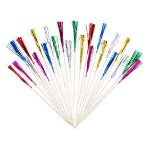 Adornos para Cupcakes de 9 Pulgadas, con Lentejuelas Brillantes, Diseño de Fuegos Artificiales, Palillos Decorativos para Cupcakes, para Navidad, Baby Shower, Fiestas de <span class=keywords><strong>Cumpleaños</strong></span> - Product Image 3