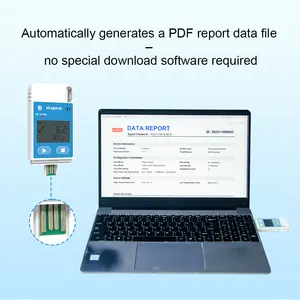 Trái cây rau lạnh chuỗi USB tái sử dụng CSV PDF báo cáo nhiệt độ và độ ẩm dữ liệu logger