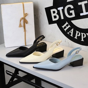 Sandales tendance pour femme à talon haut de 4,5 cm – Mules à talon bas - Product Image 4