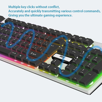 Clavier et souris de jeu USB filaire espagnol personnalisé Combo souris et clavier optiques ergonomiques rétroéclairés par LED pour ordinateur de bureau