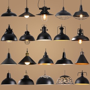 Lampada a Sospensione in Ferro Stile Industriale Americano Retrò con LED per Banconi Bar, Sale da Pranzo e Caffè - Product Image 1