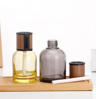 Bouteille en verre vide pour diffuseur de parfum de luxe, 100 ml, 120 ml, personnalisable, couleur sérigraphiée, pour voiture, maison, huiles essentielles, vente en gros