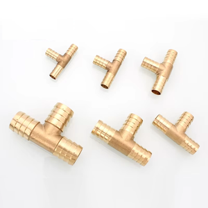 Conector de pagoda de tres vías en forma de T Manguera blanda de gas natural de fundición de baja presión de cobre pulido de cabeza cuadrada de tres puntas tipo T - Product Image 3