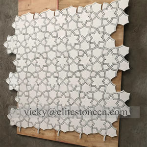 <span class=keywords><strong>Carrelage</strong></span> de mosaïque en marbre de fleurs multicolores de Carrare moderne <span class=keywords><strong>Parquet</strong></span> bon marché pour application au sol, mur <span class=keywords><strong>et</strong></span> salle de bain pour hôtels - Product Image 2