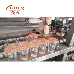 Automático Copo De Enchimento E Vedação de Plástico Máquina de Iogurte Geléia Máquina de Enchimento de Leite Para Copos