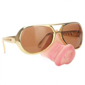 Gafas de Nariz de Cerdo, Lentes Funky con Bigote, Signo DE LA Paz, Disfraz de Hippie DE LOS Años 70, Gafas de Sol Novedosas, Gafas de Fiesta - Product Image 3