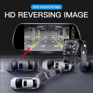 CCENTEN 7-Inch Rearview <strong>Mirror</strong> Screen Monitor with 8 IR LEDs Night Vision Backup Camera for Trucks, Vehicles, and School Buses - Product Image 4