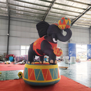 Ballon géant gonflable en forme d'éléphant, modèle de dessin animé attrayant pour les fêtes, utilisé dans le cirque avec souffleur pour la saison du carnaval. - Product Image 4