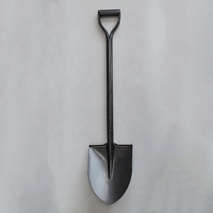 Herramientas de construcción de jardines agrícolas Mango de acero al carbono Cabeza de pala de hierro Pala de excavación de hierro de punto redondo S503 - Product Image 5