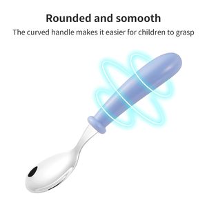 <strong>Children's</strong> Stainless Steel <strong>Cutlery</strong> with Plastic Handle Safe Toddler Utensils Kids Flatware Spoons and Forks <strong>Set</strong> - Product Image 4