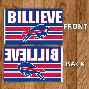 Haute qualité 3x5ft pour équipe de Football <span class=keywords><strong>NFL</strong></span> conception personnalisée bannière Buffalo Bills drapeaux 100% Polyester Stock toutes les équipes - Product Image 5