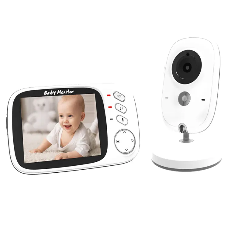 مراقبة درجة الحرارة اللاسلكية الأمن 3.2 ''شاشة الكريستال السائل كاميرا فيديو لاسلكية مراقبة الطفل