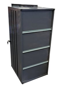 Banc de <span class=keywords><strong>jardin</strong></span> en métal imperméable de <span class=keywords><strong>grande</strong></span> capacité, conteneur de rangement pour patio avec système de verrouillage - Product Image 3