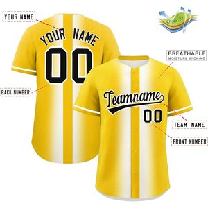 Custom Gradient Baseball Jersey Personalized Button <b>Down</b> Unisex Adult Breathable Sublimated Team Name Number Logo - Product Image 3