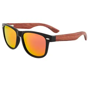 Custom Handmade Wood Sunglasses Classic Women Mens CE Eco Friendly Polarized Anti-UV Bamboo Wooden Temples Shades Sun Glasses