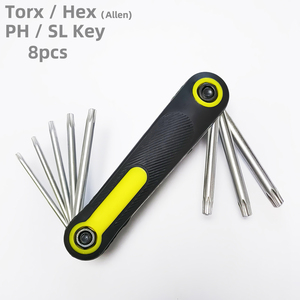 Pocketable Folded 8pcs Hex Allen <strong>Torx</strong> Phillips Slot Key <strong>Set</strong> <strong>Wrench</strong> Spanner Popular Assembly Repair Hand Tools Kit <strong>Wrench</strong> - Product Image 1