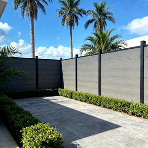 Clôture et portail en WPC imperméables et résistants à l'humidité pour jardin de villa, entretien réduit, clôture co-extrudée - Product Image 1