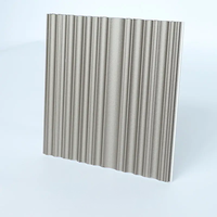 Panel Decorativo Sólido de 2440x196x10mm, Patrón Geométrico Moderno, Fibra de Bambú, Resistente al Agua, Panel de Pared para Dormitorio de Villa, Listón Acanalado