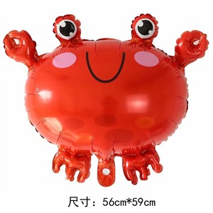 Globos de Helio con Forma de Animales Marinos, 5 Estilos, Lindos, de Dibujos Animados: Cangrejo, <span class=keywords><strong>Pez</strong></span> Burbuja, Caballito de Mar, Pulpo, Estrella de Mar, Venta al Por Mayor - Product Image 2