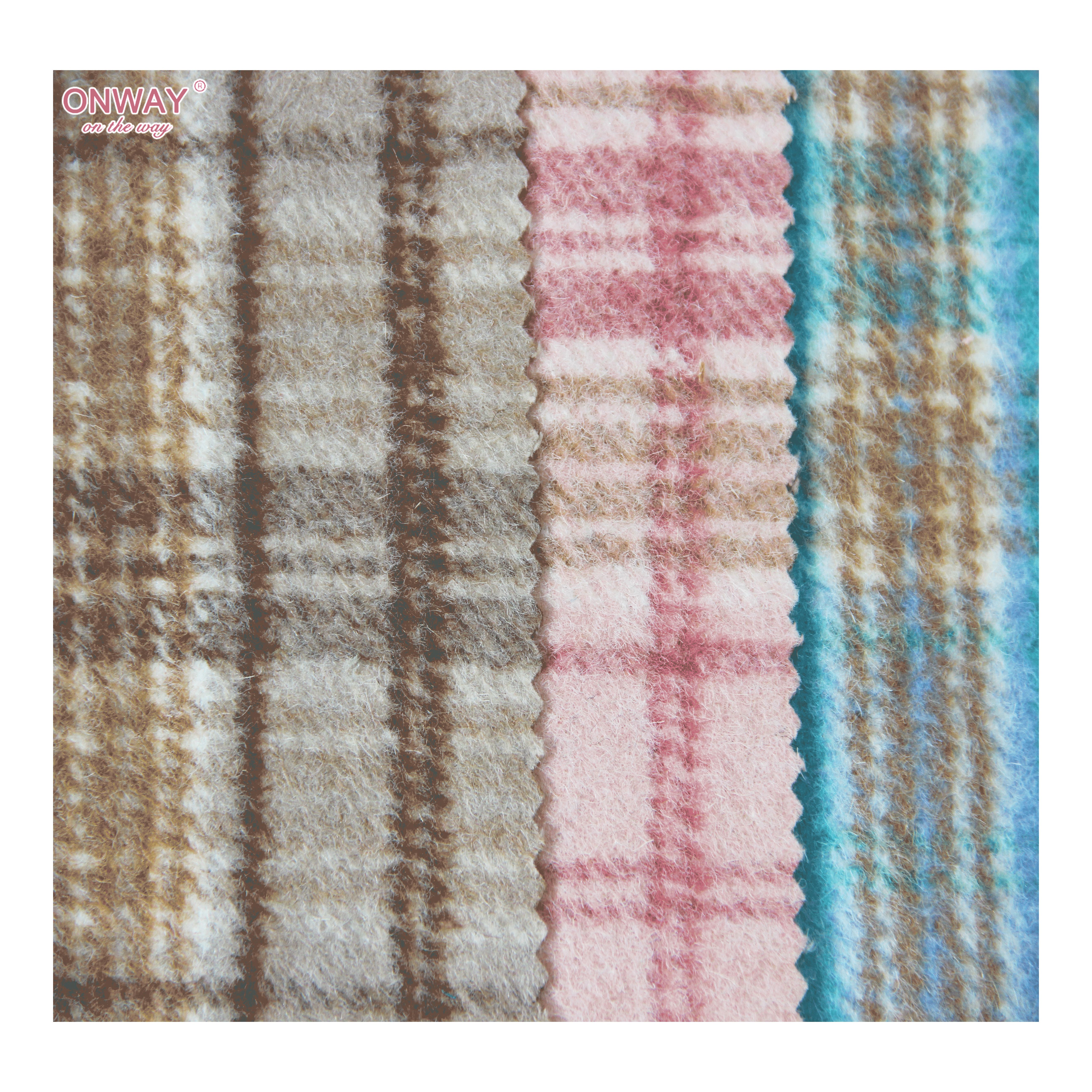 Шотландская матовая клетчатая полоска, эластичная твидовая Полиэстеровая Шерстяная Смесь, зимняя ткань для пальто, брюк, клетчатая сумка