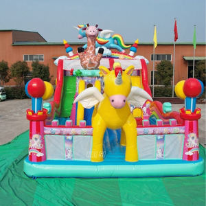 Casa de Brinco Inflable de PVC para Niños, Tamaño Personalizado, con Tobogán, Obstáculos, Diseño de Circo, para Parques de Diversiones, Uso en Exteriores - Product Image 6